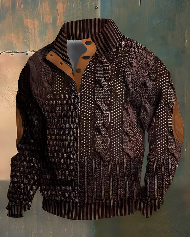 Dorian | Men's Sweater – Button Collar Pullover