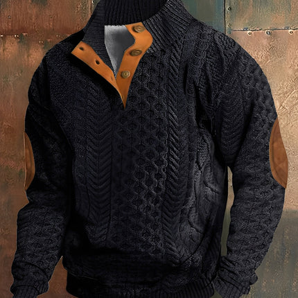Dorian | Men's Sweater – Button Collar Pullover