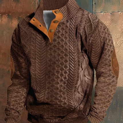 Dorian | Men's Sweater – Button Collar Pullover
