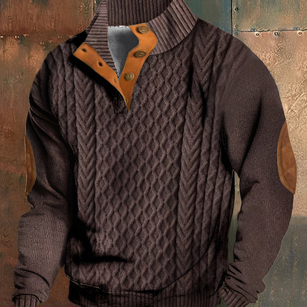 Dorian | Men's Sweater – Button Collar Pullover