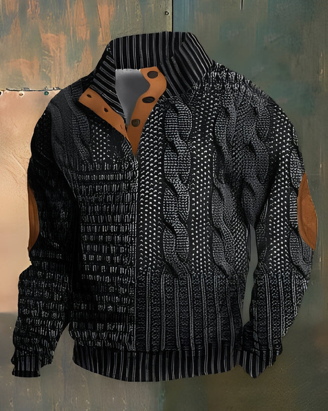 Dorian | Men's Sweater – Button Collar Pullover