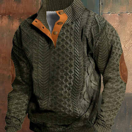 Dorian | Men's Sweater – Button Collar Pullover