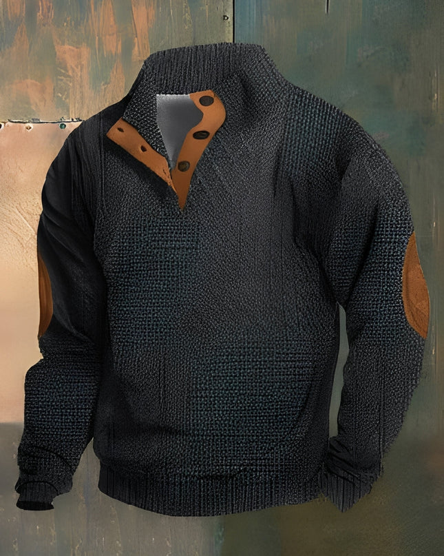 Dorian | Men's Sweater – Button Collar Pullover