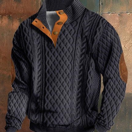Dorian | Men's Sweater – Button Collar Pullover