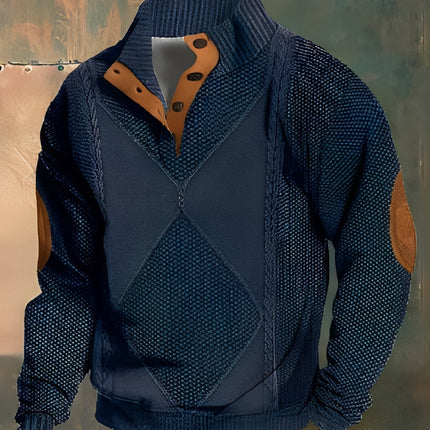 Dorian | Men's Sweater – Button Collar Pullover