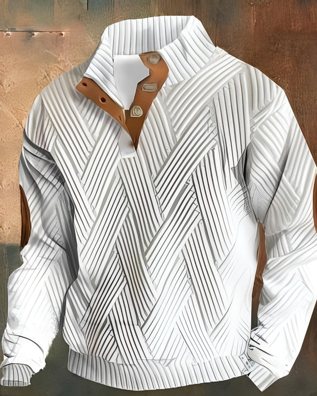 Dorian | Men's Sweater – Button Collar Pullover