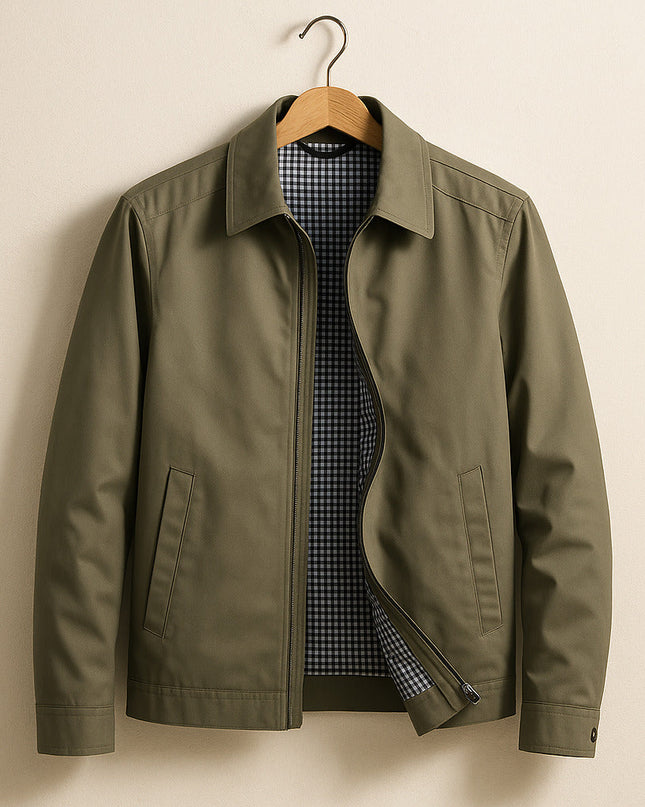 Dorian | Men's Winter Jacket – Lined Zip-Front Design