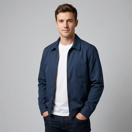 Dorian | Men's Winter Jacket – Lined Zip-Front Design