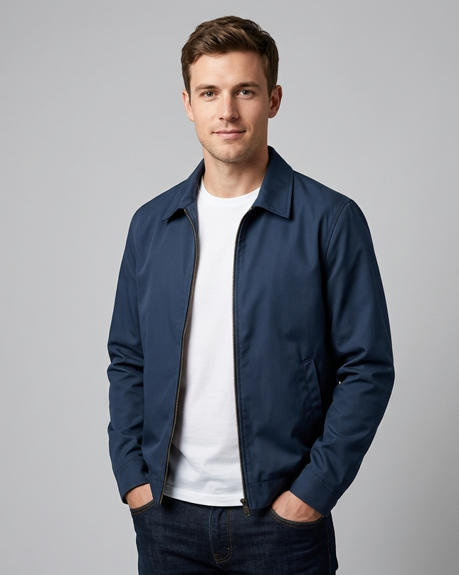 Dorian | Men's Winter Jacket – Lined Zip-Front Design