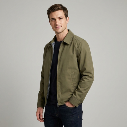 Dorian | Men's Winter Jacket – Lined Zip-Front Design