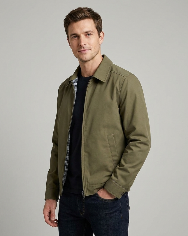 Dorian | Men's Winter Jacket – Lined Zip-Front Design