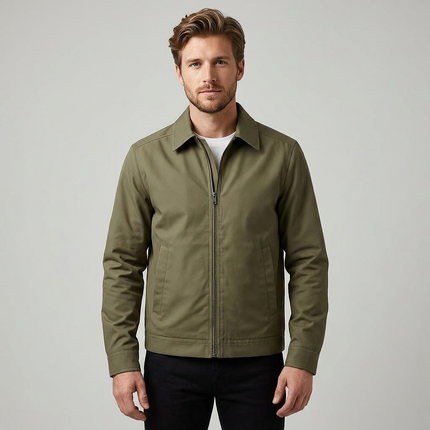 Dorian | Men's Winter Jacket – Lined Zip-Front Design