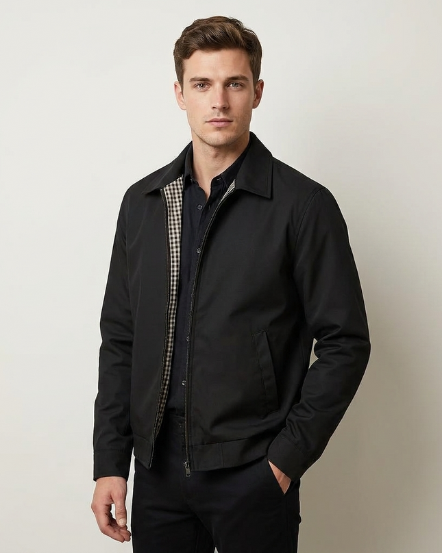 Dorian | Men's Winter Jacket – Lined Zip-Front Design