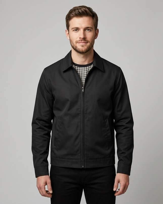 Dorian | Men's Winter Jacket – Lined Zip-Front Design