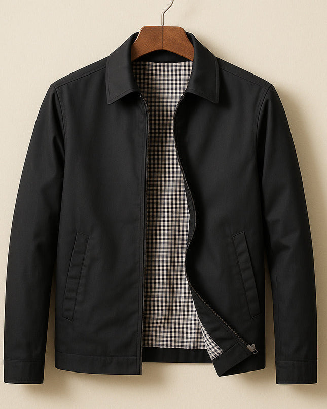 Dorian | Men's Winter Jacket – Lined Zip-Front Design