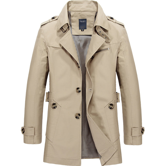 Voss | Men's Single-Breasted Trench Coat