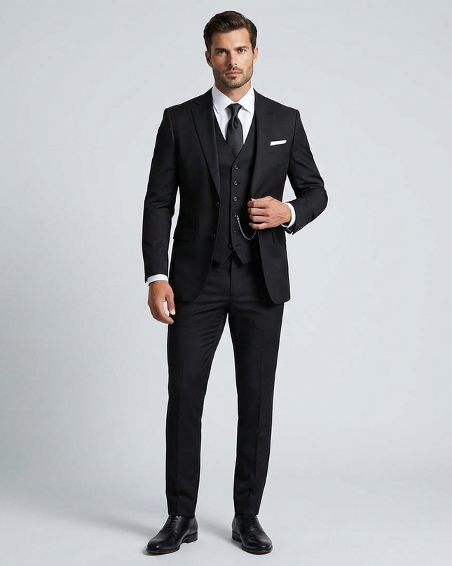 Adrian | Tailored Slim Fit Three-Piece Suit for Weddings