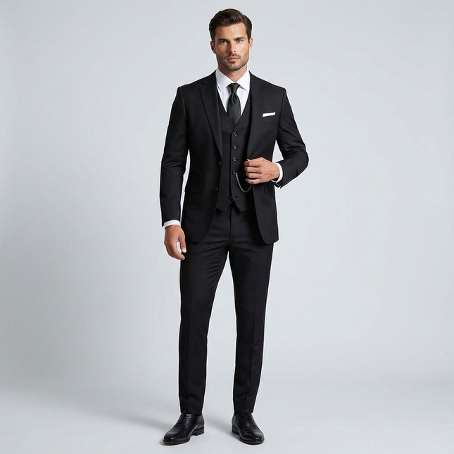 Adrian | Tailored Slim Fit Three-Piece Suit for Weddings