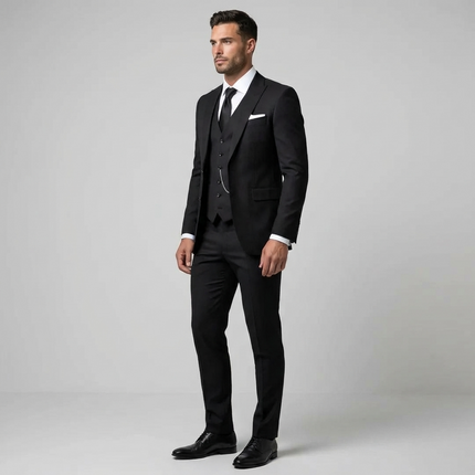 Adrian | Tailored Slim Fit Three-Piece Suit for Weddings