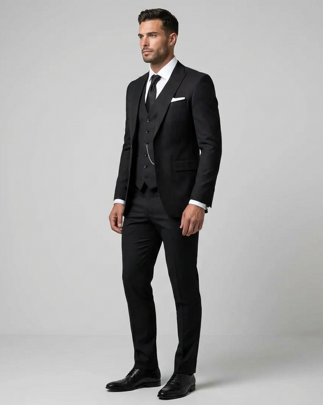 Adrian | Tailored Slim Fit Three-Piece Suit for Weddings