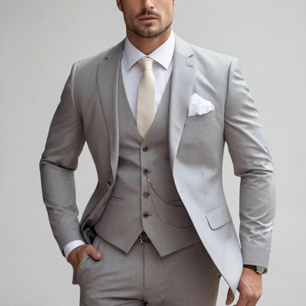 Adrian | Tailored Slim Fit Three-Piece Suit for Weddings