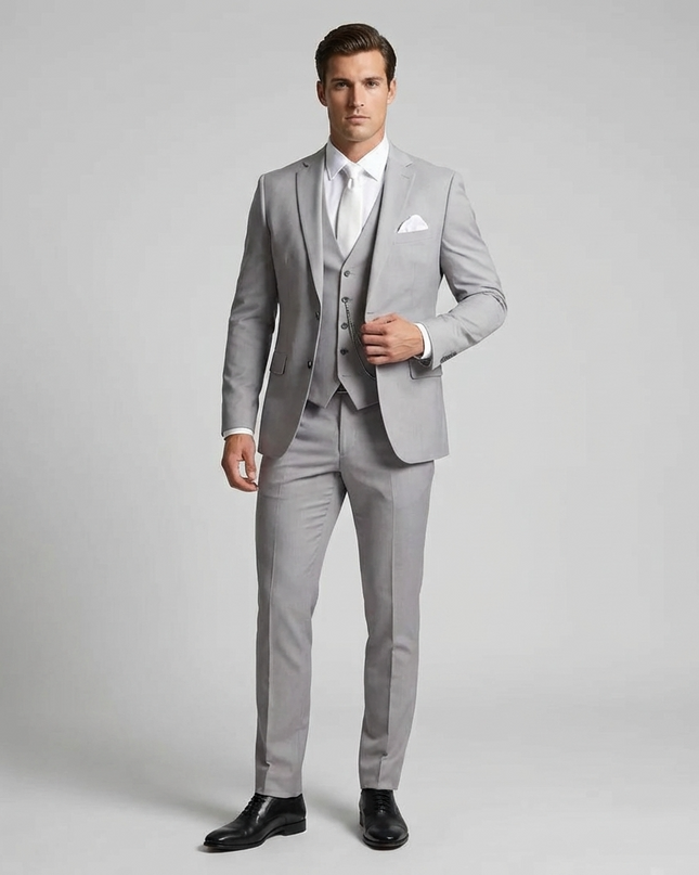Adrian | Tailored Slim Fit Three-Piece Suit for Weddings