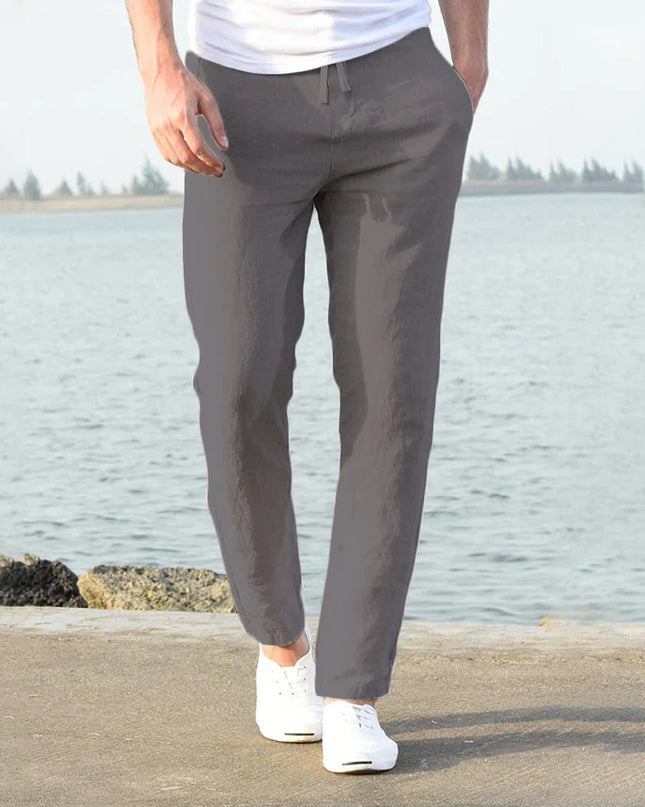 Drawstring Trousers – Side Pockets & Long Leg