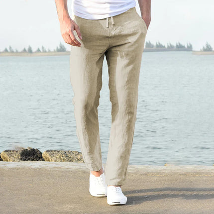 Drawstring Trousers – Side Pockets & Long Leg