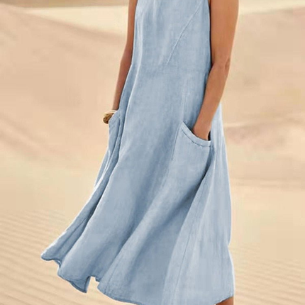 Dune | Sleeveless Scoop Neck Midi Dress