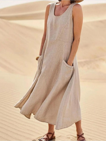 Dune | Sleeveless Scoop Neck Midi Dress