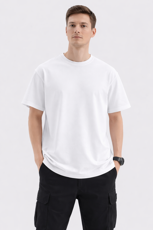 Atlas Oversized Cotton T-Shirt – White
