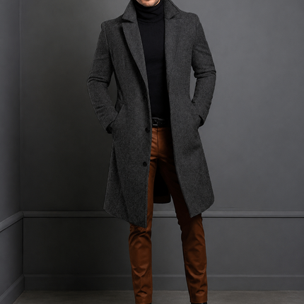 Edward | Men's Long Tailored Overcoat