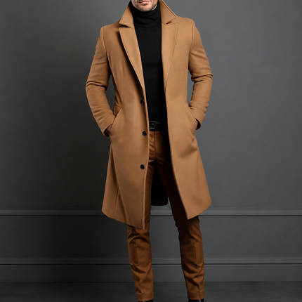 Edward | Men's Long Tailored Overcoat