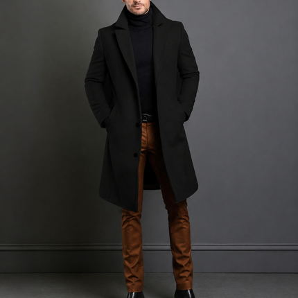 Edward | Men's Long Tailored Overcoat