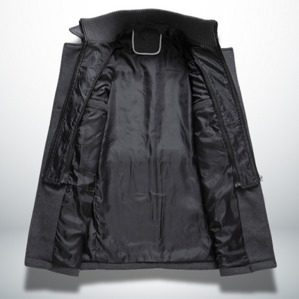Edward | Men's Wool Winter Coat with Zip Collar