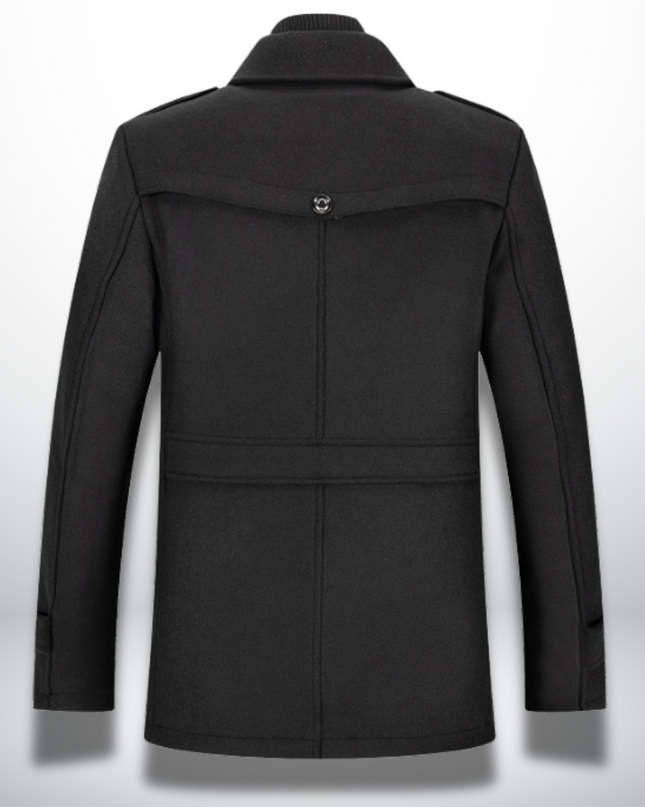Edward | Men's Wool Winter Coat with Zip Collar