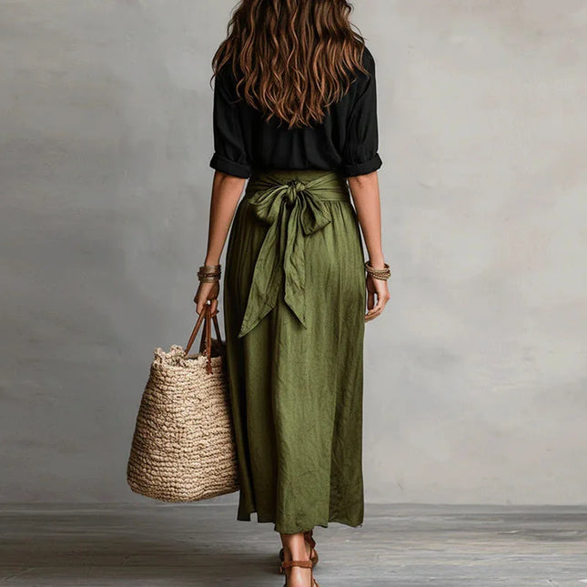 Eleanora | Relaxed Blouse & Tie Waist Skirt Set