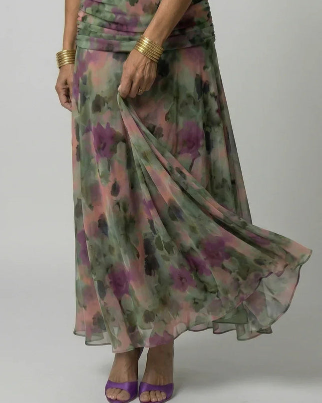 Celeste | Floral Off-Shoulder Flowing Midi Dress