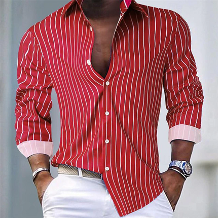Elianor | Smart Everyday Men's Striped Button-Up Shirt