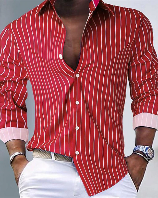 Elianor | Smart Everyday Men's Striped Button-Up Shirt