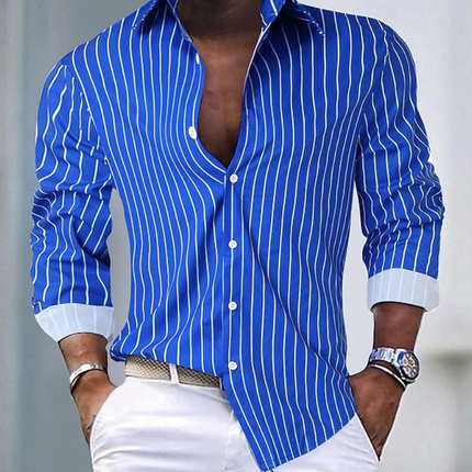 Elianor | Smart Everyday Men's Striped Button-Up Shirt
