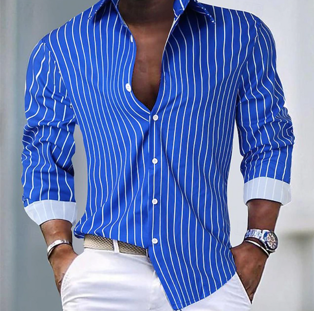 Elianor | Smart Everyday Men's Striped Button-Up Shirt