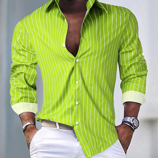 Elianor | Smart Everyday Men's Striped Button-Up Shirt