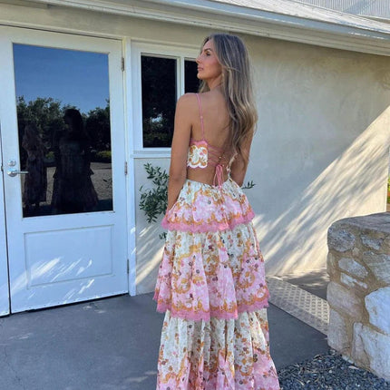 Elliana | Tiered Floral Summer Maxi Dress