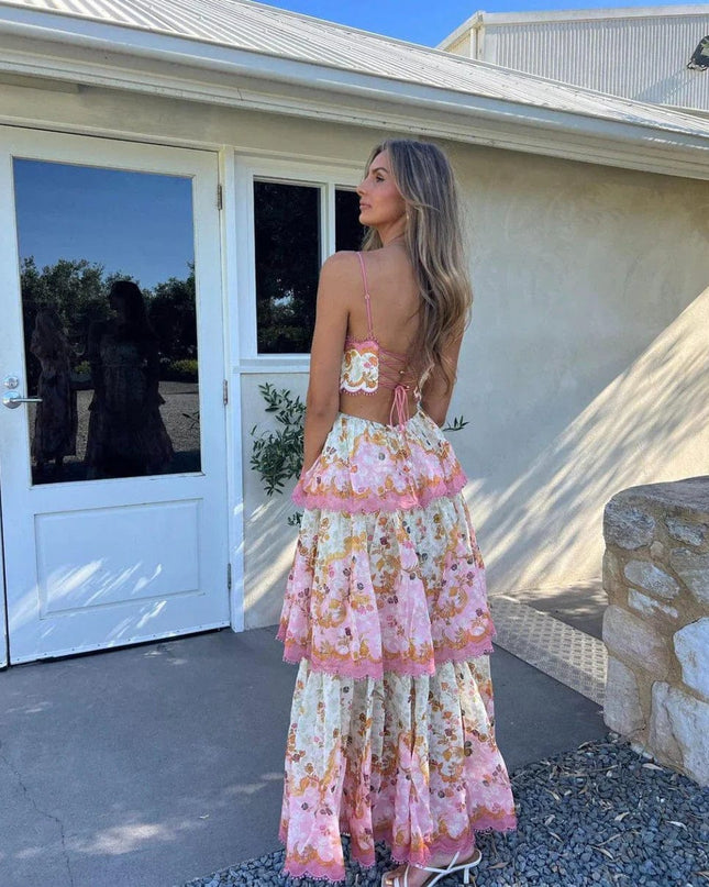 Elliana | Tiered Floral Summer Maxi Dress