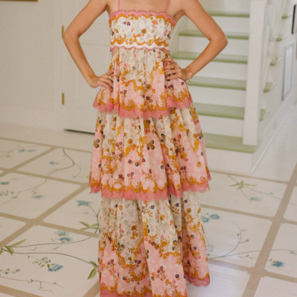 Elliana | Tiered Floral Summer Maxi Dress