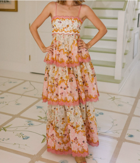Elliana | Tiered Floral Summer Maxi Dress