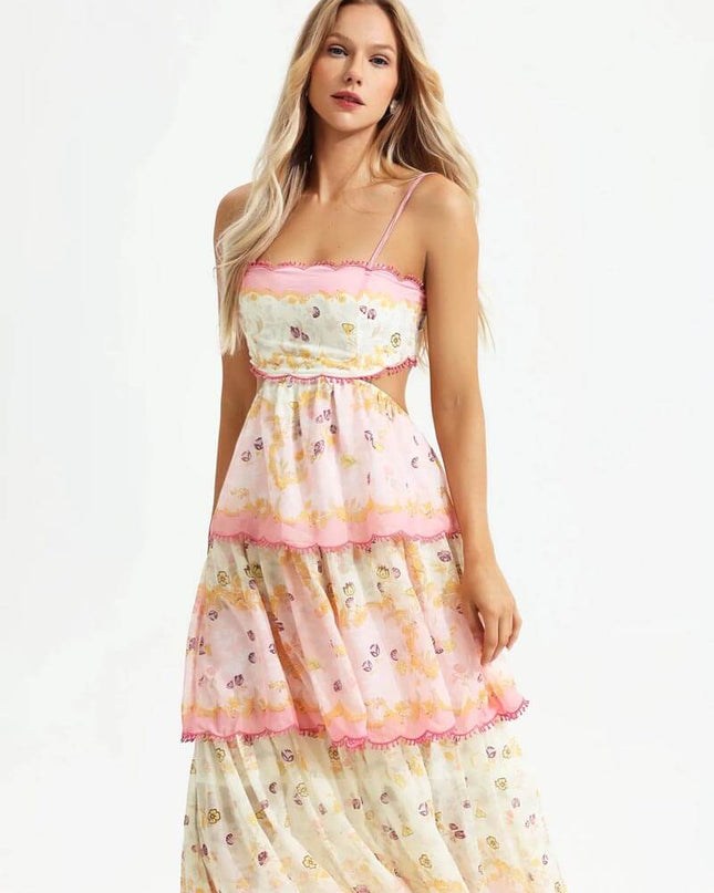Elliana | Tiered Floral Summer Maxi Dress