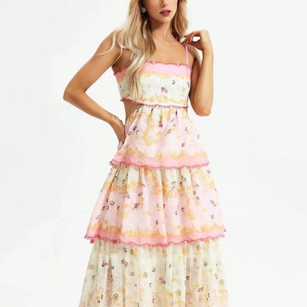 Elliana | Tiered Floral Summer Maxi Dress