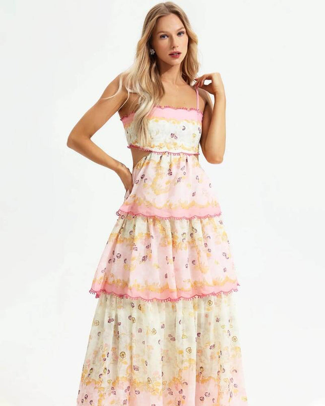 Elliana | Tiered Floral Summer Maxi Dress
